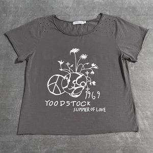 Misslook Woodstock Summer of Love 1969 Distressed T-Shirt!